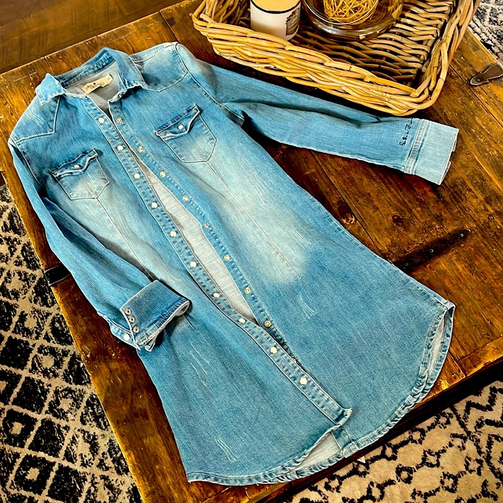 Long jean shirt/jacket